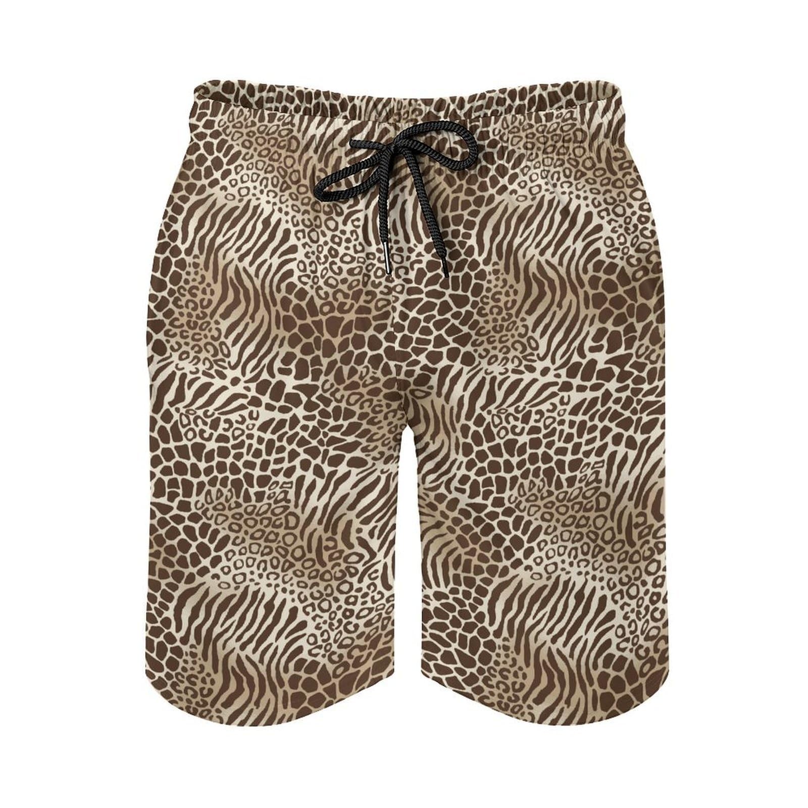Amazon.co.jp: 水着 メンズ ヒョウ柄 レオパード柄 サーフパンツ 夏